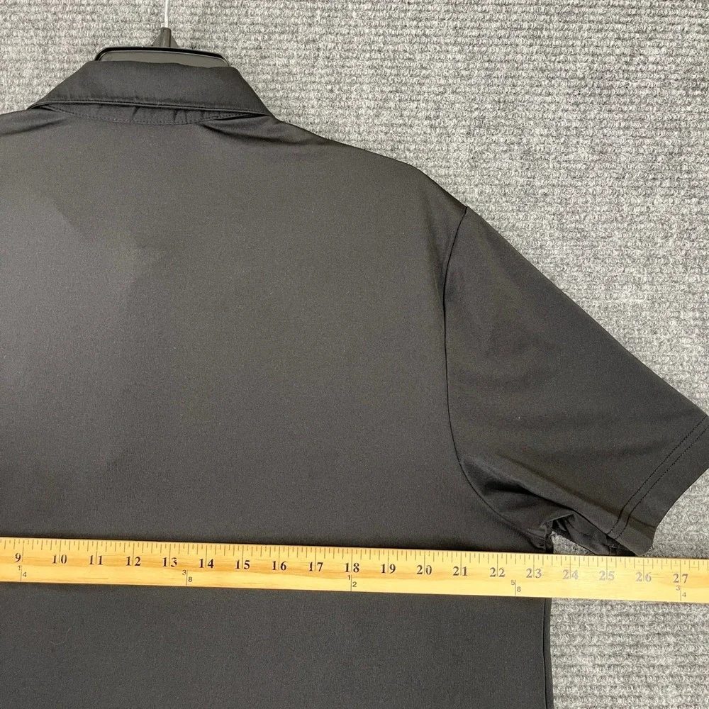 Adidas Primegreen Golf Polo Shirt Black Short Sleeve L Mens Country Club Logo‎